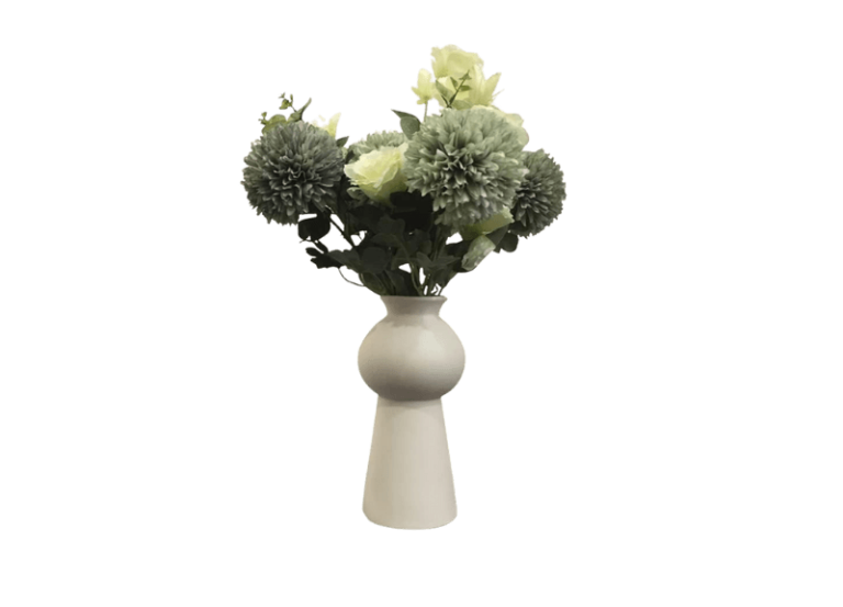 White Matte Abstract Vase