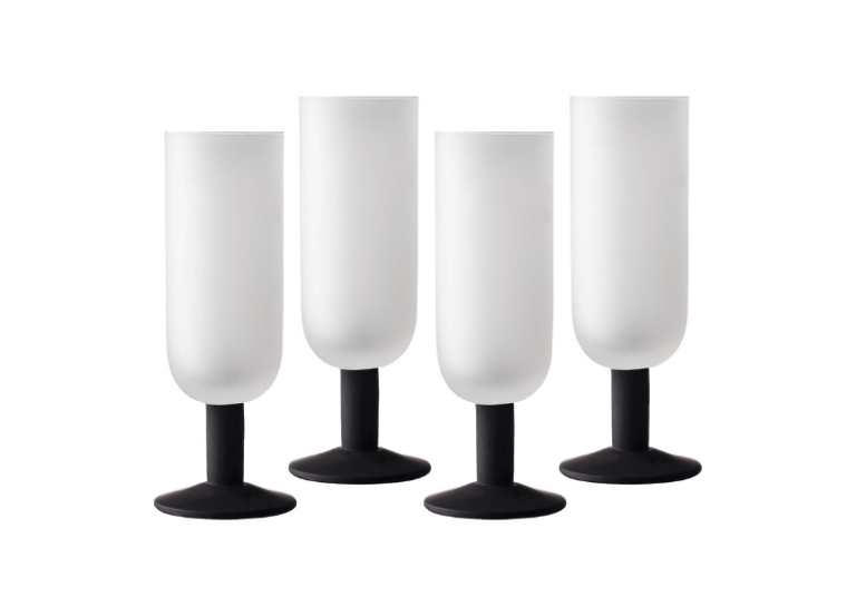 Frosted Flute Glasses