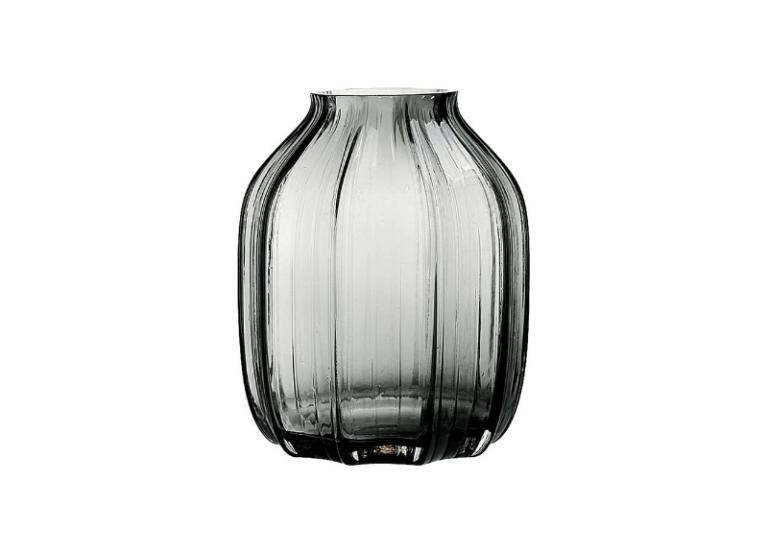 smokey grey glass vase